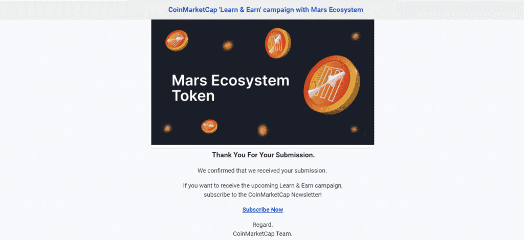 Participation Learn and Earn Mars Ecosystem