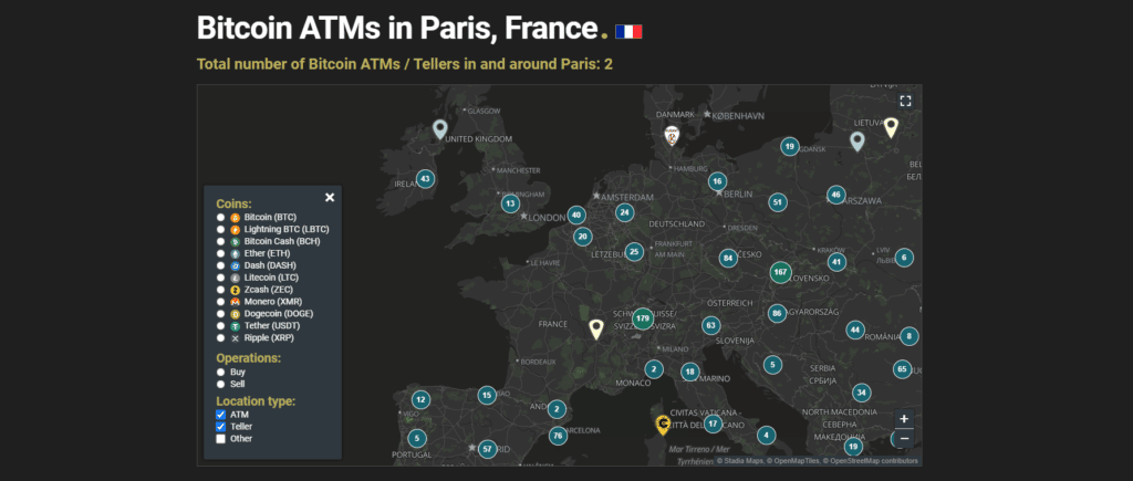 Bitcoin ATMs France