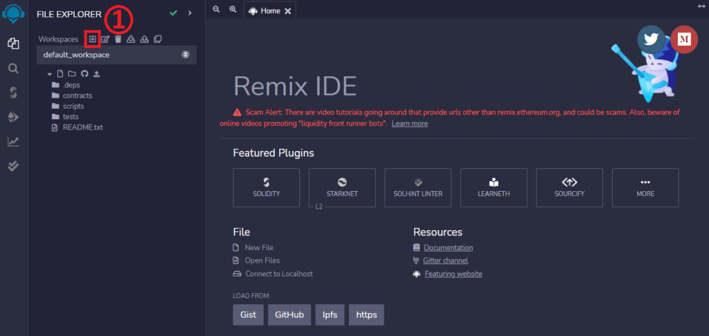 Interface Remix IDE