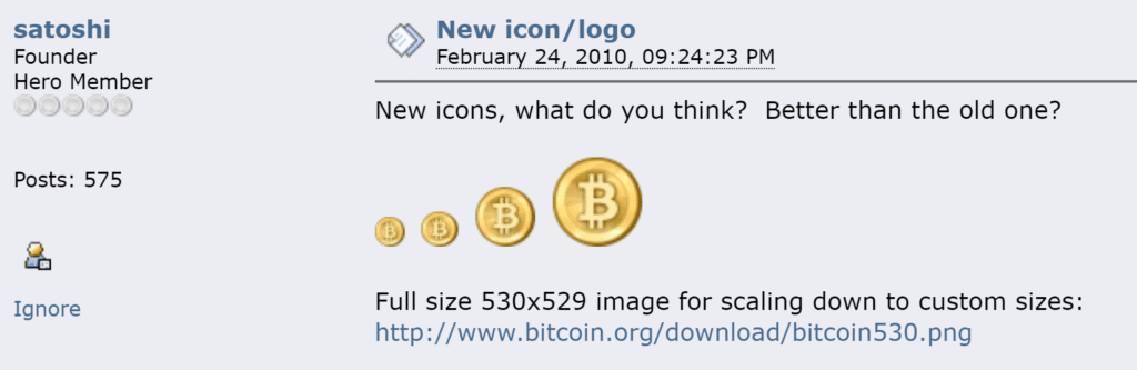 Premier logo Bitcoin