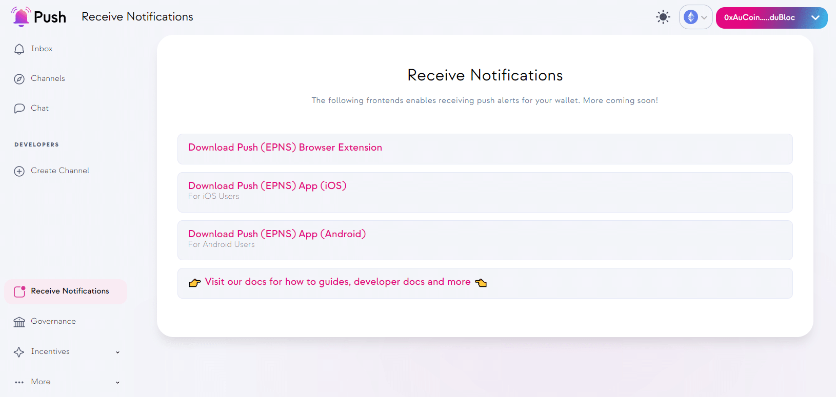 Push Protocol, le protocole de notification décentralisée