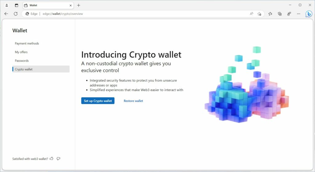Wallet crypto Microsoft Edge