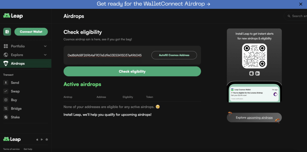Leap Wallet Airdrops