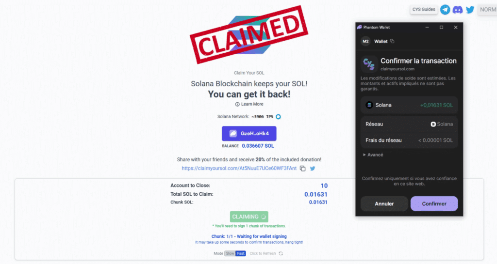 Signer transaction burn SOL
